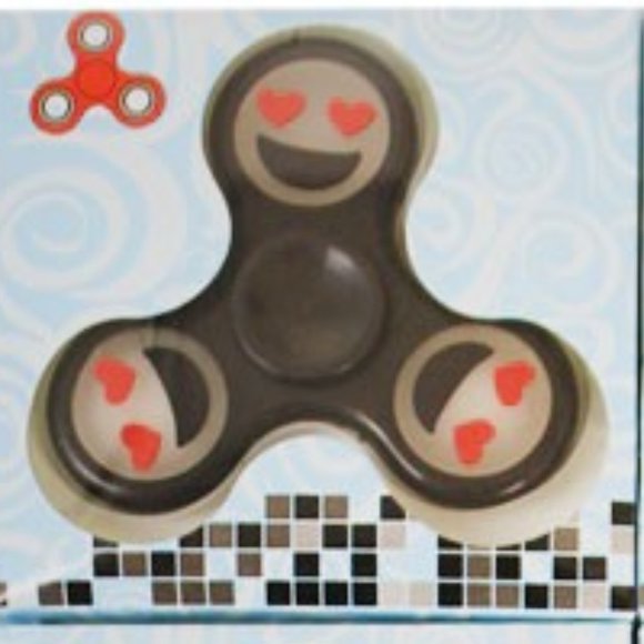 1 Black Emoji Hand Spinner Fidget - Picture 2 of 4